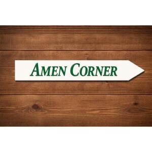 Amen Corner Arrow Sign Golf Course Golfing